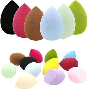 Beste make-upspons for een vlekkeloze foundation applicatie, soepele beautyblenders, gezichtsverfsponsen, poederdons, blendtool, eenvoudig te gebruiken gezichtsspons(10pc mix color)