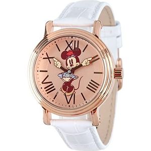 Disney Minnie Mouse Arm Handhorloge voor dames, Ros�égoud, Mickey Quartz Horloge