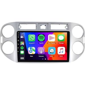 8-Core [4G 64G] Android 14 Autoradio Navi voor VW T-iguan(2010-2016) 9-inch scherm 2 DIN-radio met draadloze Carplay Android Auto GPS Navigatie FM RDS Bluetooth SWC DSP MIC Camera,M400s