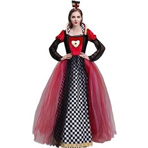 Halloween kostuum feest, koningin kraai vleermuizen dokter cosplay vampier magische heks kostuum voor vrouwen meisje, Rood, M