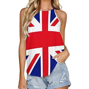 Britse vlag dames tank top zomer mouwloze T-shirts halter casual vest blouse print t-shirt 5XL
