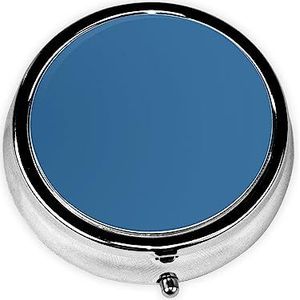 Marineblauw Gedrukt Pil Doos, Mini Kleine Pil Case Draagbare Geneeskunde Pil Organizer Reizen Pil Doos met 3 Component