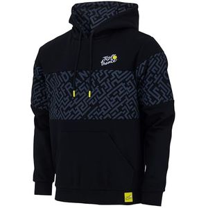 Tour de France Sweatshirt met capuchon – officiële fietscollectie, Zwart, XL