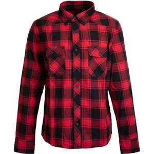 Brandit Check flanellen overhemd, rood/zwart, M