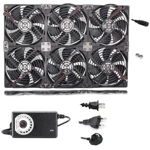 12 cm 120 mm snelheid grote lucht 110 V 220 BTC LTC mijnbouwmachine werkstation kast grafische kaart rack koeler koelventilator(GRAY)