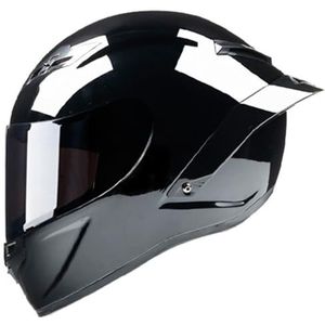 Motorhelm DOT/ECE-Gecertificeerde Integraalhelm Met Zonneklep Helm Scooter Bromfiets Bromfietshelm Modulaire Integraalhelm Voor Dames En Heren F,M/57-58CM
