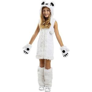 Funidelia | Ijsbeer kostuum voor meisjes Dieren, Beer - Kostuum voor kinderen Accessoire verkleedkleding en rekwisieten voor Halloween, carnaval & feesten - Maat 7-9 jaar - Wit
