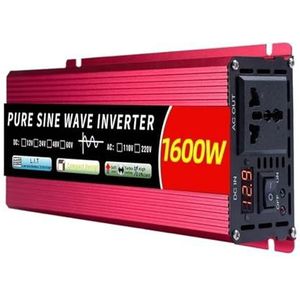 Zuivere sinusomvormer 12V/24V 110/220 50Hz/60Hz omvormer DC naar AC 1000W 1600W auto-omvormer(1600w 12v 220v 60hz)