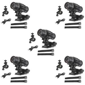 Tityvirnix 5 set Legering Motorhelm DVR Video Camera Verwijderbare 600 mAh DC 5 V Batterij Werkt 120 Graden 30fps Waterdichte Mini Camcorder