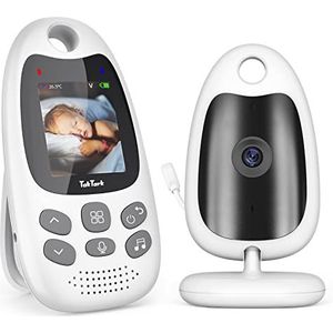 Babyfoon met camera babymonitor 2.0'' Video Babyfoons met Nachtzicht, Bi-directionele communicatie, Slaapliedjes, Kamertemperatuurbewaking