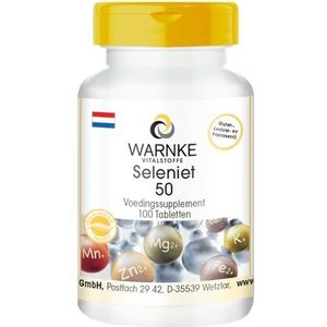 Selenium Tabletten - 50µg selenium per tablet - veganistisch - natriumseleniet - gistvrij - 100 tabletten | Warnke Vitalstoffe - Duitse apothekerskwalitei