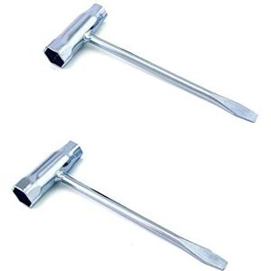 QWORK-combinatiesleutel, T-sleutel, bougiesleutel, 13 mm x 19 mm