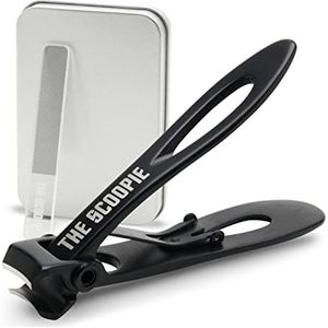 Nagelknipper met brede kaak voor het trimmen van dikke teennagel en vingernagels, inclusief nano-vezelnagelvijl (LARGE, ZWART), 15 mm opening voor volwassen handen en voeten, manicureset en