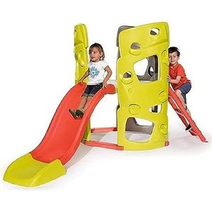 Smoby 840204 - Klimtoren met glijbaan, speeltoren voor kinderen, met klimwanden en waterglijbaan voor binnen en buiten, voor kinderen vanaf 2 jaar.