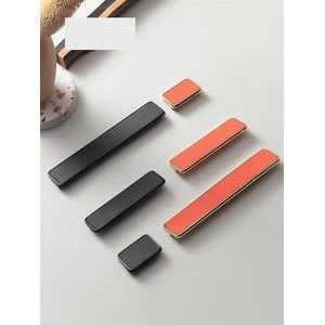 INOFANTH Moderne luxe lederen handvat lychee patroon high-end oranje meubels trekt Scandinavische stijl dressoir knoppen kast hardware 1 stuk (kleur: O-160 mm-6 stuks)