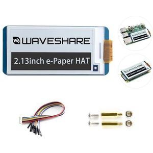 Waveshare 2.13 inch E-paper display HAT 250x122 resolutie E-inktscherm elektronische papiermodule met ingebouwde controller Gedeeltelijke vernieuwing voor Raspberry Pi/Jetson Nano/Arduino, ondersteuning SPI-interface
