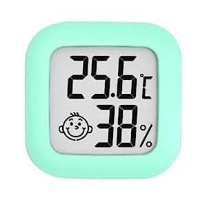 Thermometer Hygrometer Binnenkamer Mini LCD Digitale Elektronische Temperatuur-vochtigheidsmeter Sensormeter Weerstation Nauwkeurige Monitor(Green)