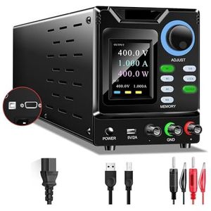 RS232/USB programmeerbare DC-voeding Variabele, instelbare schakelende gereguleerde DC-bankvoeding Geheugenopslag, uitgang, software-pc voor laboratorium, test defecte motor, reparatie(400V 1A 400W)