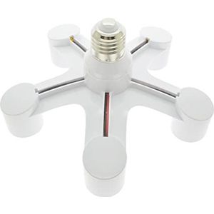 fitting adapter 5-in-1 E26/E27-adapter for meerdere lampen, LED-fittingsplitter, LED-lampadapter for meer licht