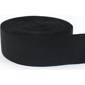10M 10-50mm zwart wit nylon elastische banden ondergoed beha elastische lente singels kant broek riem kleding naaien accessoires-EB226-zwart-50mm-10meter