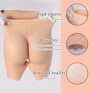 Adima Volledige siliconen billenlift broek heupverbeteraar crossdresser nep kont panty heup pads open croth slipje voor vrouwen,Natrual,1.2CM
