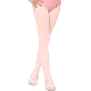 EULANT Balletpanty voor Meisjes en Dames, Danspanty Dans Legging met Voe,Ballet Tights For Ballerina's, Abrikoos & Wit