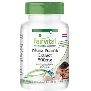 Fairvital | Muira Puama 500mg extract - VEGAN - HOOG GEDOSEERD - 90 capsules - 10-voudig geconcentreerd