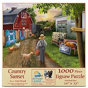 SUNSOUT INC Puzzel van 1000 stukjes van kunstenaar Tom Wood - afgewerkt formaat 50,8 x 68,6 cm - MPN # 28943