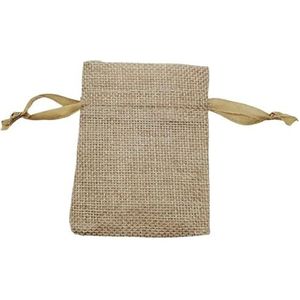 Hessische zakken zijden lint katoen geschenkzak linnen zak jute zakken trekkoord tas mousseline singels snoep geschenkverpakkingen zakken doe-het-zelf opbergzakje (kleur: lint touw, maat: 10 x 14 cm)