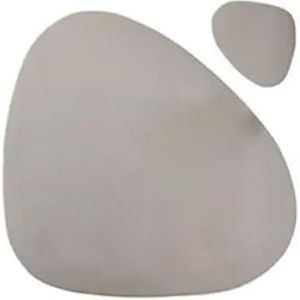 Onregelmatige vorm PU lederen placemats set oliebestendig waterdicht geschikt for keukeneetfeest buiten(Color:CD cream grey)
