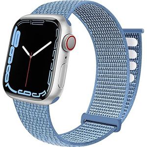 Strap-it nylon loop bandje - blauw - Geschikt voor Apple Watch - Afmetingen: 38-40 - 41mm