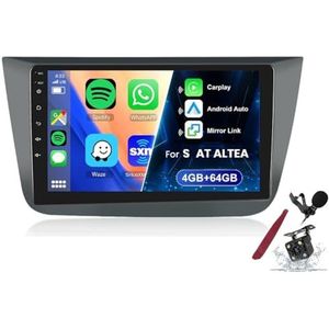 Android 15 Autoradio voor S-eat Altea (2004-2016) 9 inch 2K touchscreen 2000 * 1200 Android hoofdunit multimedia speler met Carplay, GPS-navigatie, BT, 5G WiFi, DSP, SWC,Y1