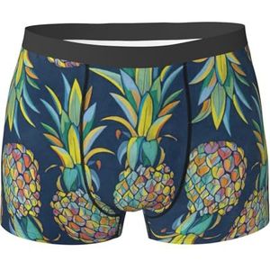 Boxers Slips Tropisch Fruit Ananas Print Boxer Shorts Onbeleefde Stretch Boxer Nieuwigheid Heren Boxer Shorts Voor Man, Man Jongen, Ondergoed 556, L