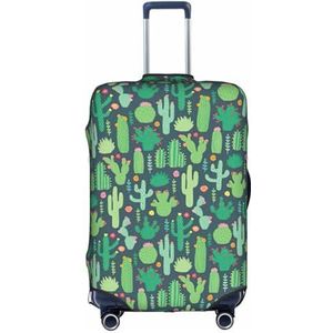 OdDdot Groene polkadots print stofdichte kofferbeschermer, anti-kras kofferhoes, reisbagagehoes, Schattige Cactus Naadloze Illustratie, S