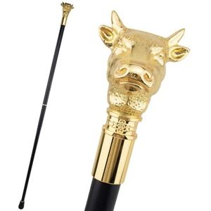 Gouden Stier Vee Gentleman Stierengevecht Wandelstok voor Mannen en Vrouwen Wandelstok Mode Herenkruis Knop 93cm