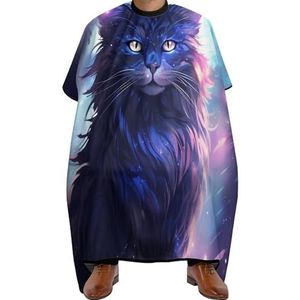 Kapper Cape Galaxy Katten Salon Cape Verstelbare Haar Snijden Cape Professionele Kapsel Cape Voor Thuis Herbruikbare Kapper Accessoires 140x168cm