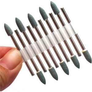 Mozulon 10-delige diamantfrees for nagelboor for elektrische manicuremachine, nagelriemreinigingsvijlen, apparatuur en accessoires(10PC-NO30)