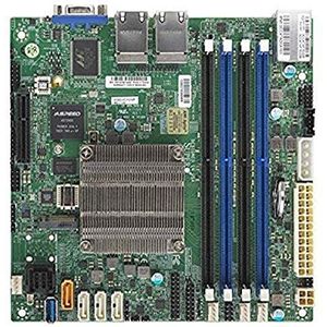 Supermicro A2SDI-4C-HLN4F Mini ITX moederbord (DDR4-SDRAM, DIMM, 1600,1866,2133,2400 MHz, 1,2 V, 2133 MHz, 2133 MHz)