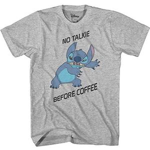 Disney Lilo and Stitch No Talkie Before Coffee Officially Licensed Adult T-Shirt