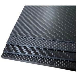 Koolstofvezelplaatpanelen, Zwarte koolstofvezelplaat 245x395mm Meerdere diktes afwerkingen(1.5mm Plain Matte)