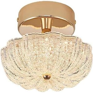 YJIANGH Mini Hal Plafondlamp Goud Bling Flush Mount Nordic Moderne Plafondlamp 2-Lichts Kleine Bloem Dichtbij Plafondlamp LED Kast Plafondlamp Armatuur for Woonkamer Eetkamer Studeerkamer Villa Slaapk