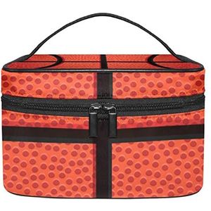 Make-up Organizer Bag, Travel Makeup Bag Organizer Case Draagbare Cosmetische Tas voor Vrouwen en Meisjes Toiletries Mand Textuur Oranje, Meerkleurig, 22.5x15x13.8cm/8.9x5.9x5.4in