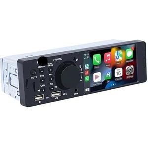 1 Din Bluetooth autoradio met draadloos CarPlay, Auto, handsfree, USB/TF/AUX, retro-systeem hoofdeenheid F7805C