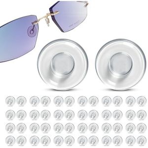 SPORTS WORLD VISION Bril/brilmontuur randloze neuspads | rond | 9 mm | inschuiven | 50 stuks, zilver, 9mm
