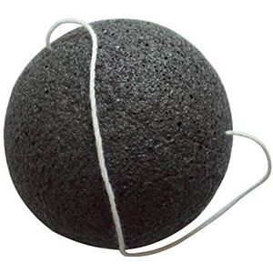 Facial sponzen met geactiveerde bamboehoutskool zwarte gezichtsspons voor peeling en dieptereiniging