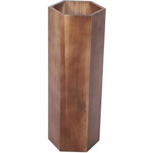 Houten Parapluhouder Retro Paraplu Vat Deur Paraplu Stand Staande Paraplu Rek Houten Basis Mand Entree Riet Opbergrek Wandelstok Stand