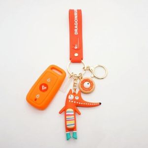 Afstandsbediening Autosleutel Siliconen Hoes Case voor NIU N1s NQI MQI UQI U1 U+-Orange withOrangefox