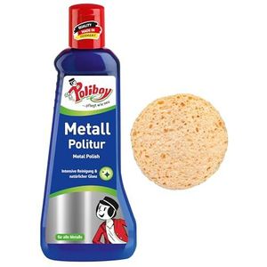 Poliboy Polijstmiddel voor glanzende metalen, 1 x 200 ml, met spons, made in Germany