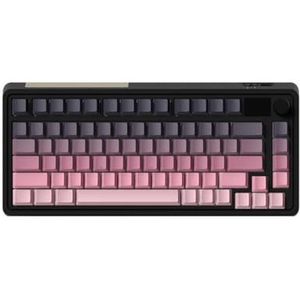 QPSJXN CMK75 82 Key Mechanisch Toetsenbord Met TFT-scherm Hot Swappable RGB 2.4G Draadloze Bluetooth En Bedrade Compatibiliteit PBT Keycap (Blackberry)