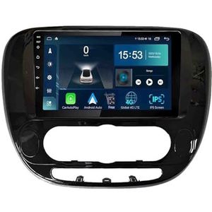 Android 14.0 2 Din Autoradio 9"" Touchscreen Auto Stereo voor KIA Soul 2013-2019 met Draadloze Carplay Android Auto GPS navigatie AHD Omgekeerd beeld Stuurwielbediening(B,S-4(4G+64G))